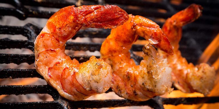 grilling shrimp